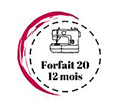 20 cours de couture 60 € / mois sur 12 mois